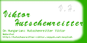 viktor hutschenreitter business card